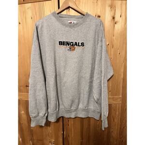 Vintage Majestic NFL Cincinnati Bengals Pullover Crew Ribbed Size XL